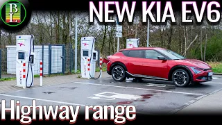 NEW 2025 KIA EV6 RWD (84kWh)  - 130 km/h (81mph) range test