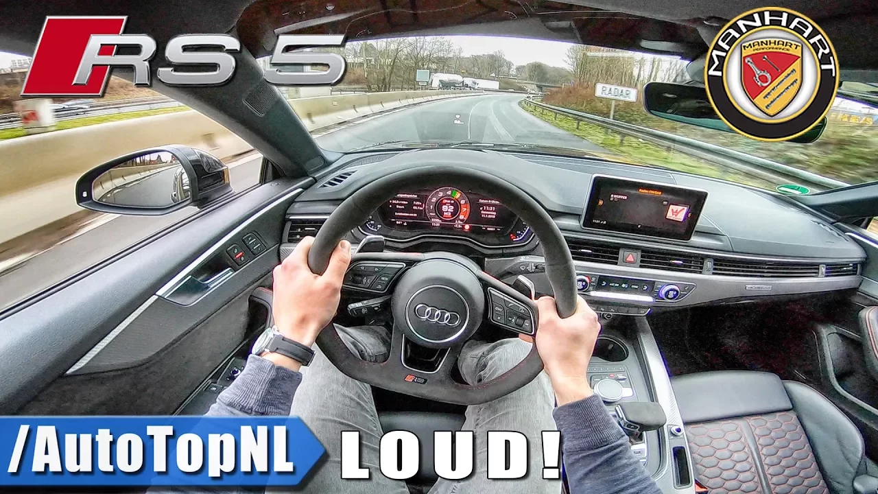 500HP Audi RS5 Manhart 2.9 V6 BiTurbo LOUD! POV Test Drive by AutoTopNL