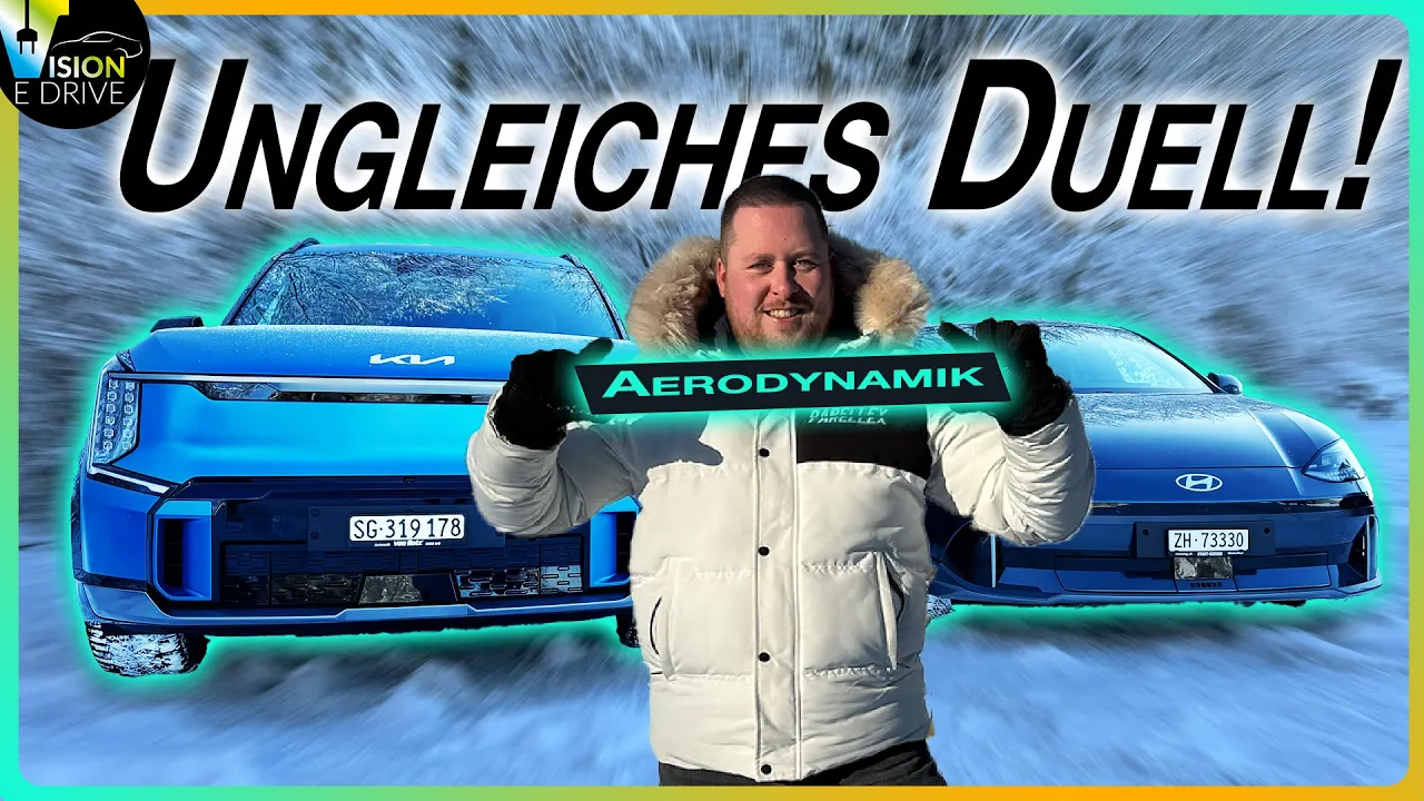 Das Geheimnis der Aerodynamik: KIA EV9 im Vergleich zum HYUNDAI IONIQ 6!