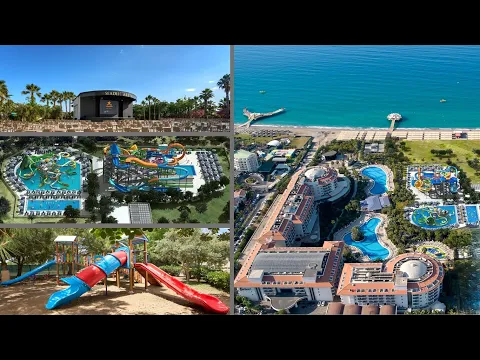 Luftaufnahme des Seaden Sea World Resort & Spa mit Pool und Meerblick