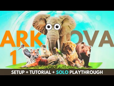 Ark Nova Board Game | Full Solo Playthrough | Part 1 | How to Play Solitare Tabletop Game