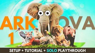 Ark Nova Board Game | Full Solo Playthrough | Part 1 | How to Play Solitare Tabletop Game