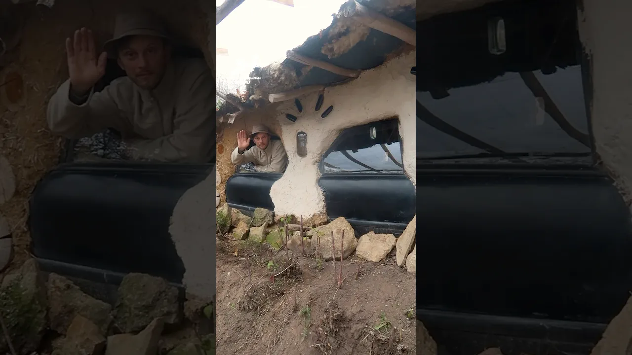 House Made Of Car Windows! 🚗 #cars #windows #house