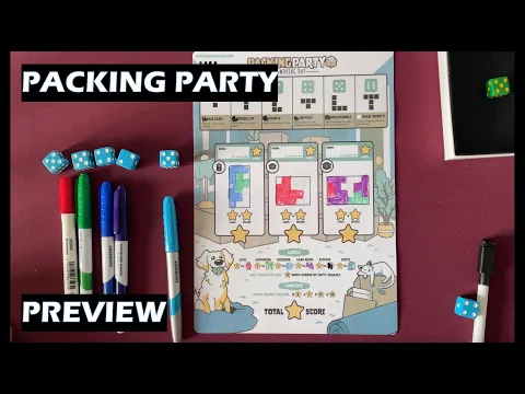 Packing Party PnP Roll and Write Board Game Preview