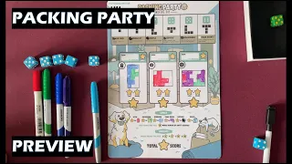 Packing Party PnP Roll and Write Board Game Preview
