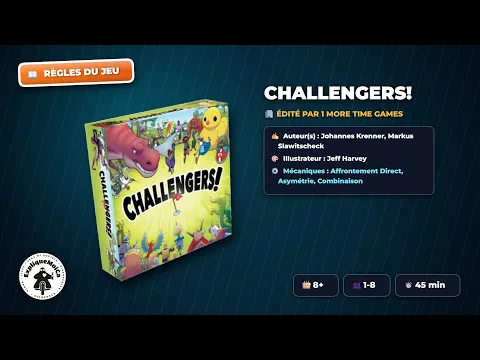 CHALLENGERS règle du jeu en français présentée par #expliquemoica #ZMANGAMES