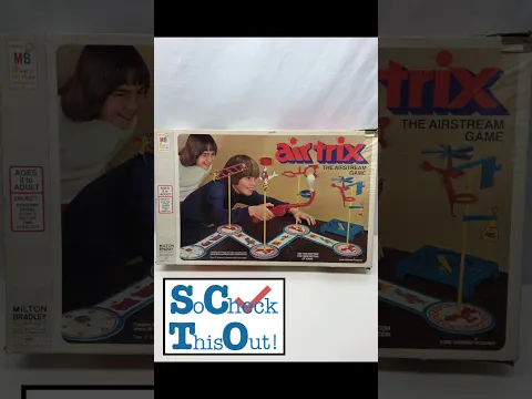 This game BLOWS! Milton Bradley vintage Air Trix airstream game - Do trick with a stream of aim