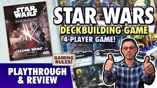 Star Wars: Deck Building Game (4 Players) - Playthrough and Review