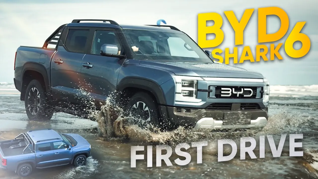 Beach driving a plug-in hybrid ute - BYD Shark 6 review