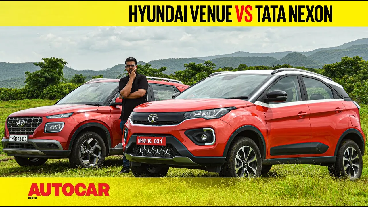 2020 Tata Nexon vs Hyundai Venue -  The battle of the 120hp petrol SUVs | Comparison | Autocar India