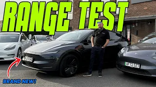 Brand New Tesla Model Y "Juniper" LONG RANGE RWD real world range test! over 350 miles?