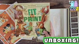 Unboxing of Fit To Print | @alderac @flatoutgames2689#boardgames