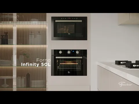 Forno Elétrico de Embutir 50L Preto com Turbo Convection 127V (110V) Infinity 15740-17055 Fischer