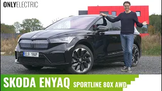 Skoda Enyaq - Indepth Review of the SportLine 80x AWD version !