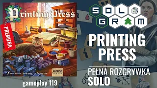 Printing Press | PREMIERA | pełna rozgrywka solo | zasady gry | gameplay 119