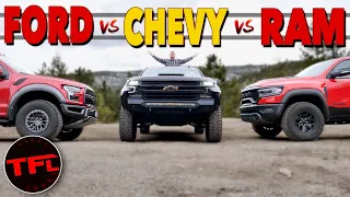 Chevy vs Ford vs Ram: If GM Built a Raptor and TRX Fighter, This is How It Would Stack Up!
