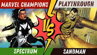 NEW CHANNEL Marvel Champions Playthrough | Spectrum Vs Sandman | Game #1