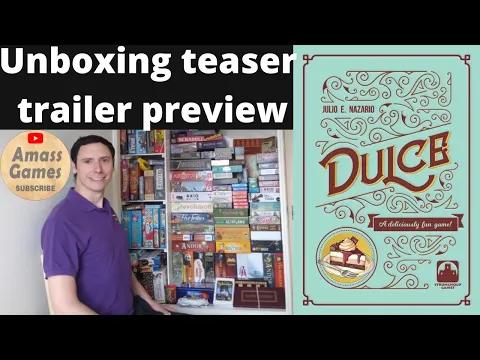 Dulce board game - 30 min chicken meeple cafe ingredients building puzzle unboxing AmassGames #bgg