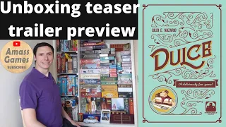 Dulce board game - 30 min chicken meeple cafe ingredients building puzzle unboxing AmassGames #bgg