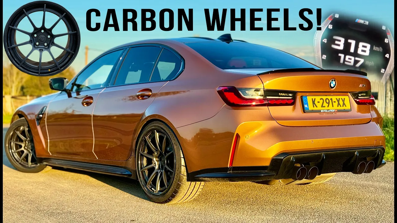 testing CARBON WHEELS on our BMW M3 at 318KMH TOP SPEED!