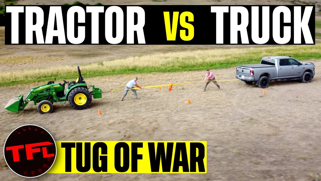 The Ram HD Cummins Takes On a Diesel Heavy Duty Tractor in An Ultimate Tug of War!