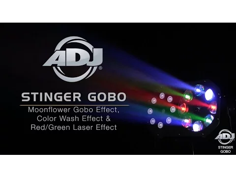 Product video thumbnail for ADJ American DJ Stinger Gobo Moonflower, Laser &amp; Wash FX Light