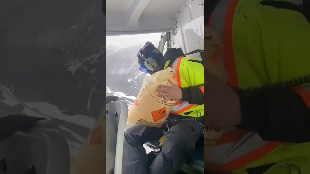 They're Being Paid To Cause Avalanches! 😱 #snow #avalanches #skiiing