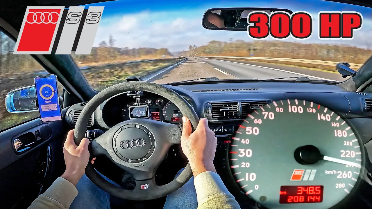 300HP Audi S3 8L makes ALL THE RIGHT SOUNDS on AUTOBAHN!