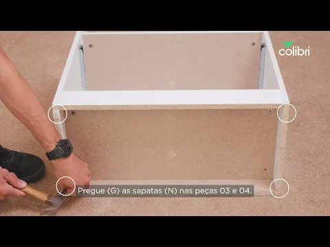 Gaveteiro 55x60x30cm MDP Branco com Gaveta Alef Colibri Móveis