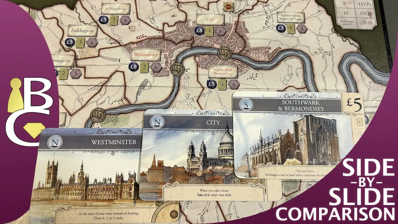 London — Side-by-Slide Board Game Comparison