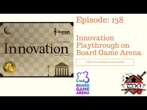 Innovation Playthrough on Board Game Arena