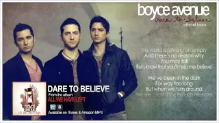 Boyce Avenue - Dare To Believe (Lyric Video)(Original Song) on Spotify & Apple