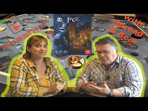 Mr. Jack 2 Player Live Game play through with Spread & Bear. Boardgame unintentional ASMR