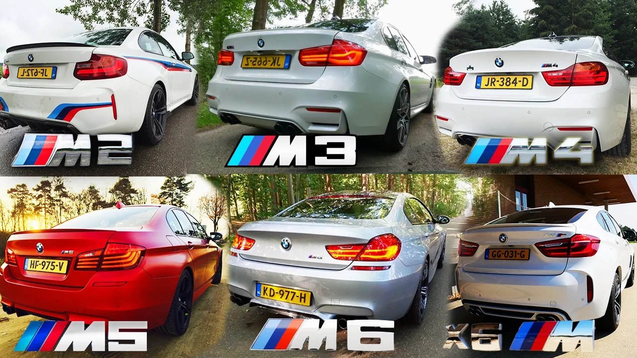 BMW M2 vs M3 vs M4 vs M5 vs M6 vs X6 M ACCELERATION & TOP SPEED POV AUTOBAHN