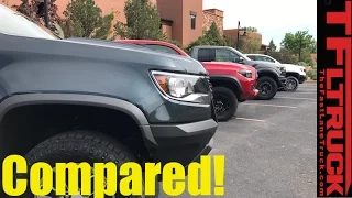 2017 Chevy Colorado ZR2 vs Ford Raptor vs Toyota Tacoma TRD Pro 0-60 MPH Mashup Review
