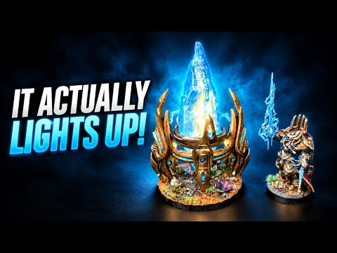 I Put REAL LEDs Inside a StarCraft Pylon! | Artanis Miniature Painting #lotusthalia #starcraft