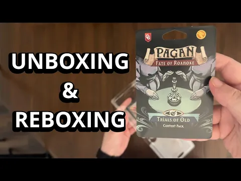 Pagan: Fate of Roanoke Trials of Old Expansion 1 Board Game Unboxing & Reboxing - What's in the Box?