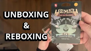 Pagan: Fate of Roanoke Trials of Old Expansion 1 Board Game Unboxing & Reboxing - What's in the Box?