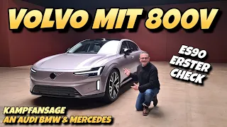 Neuer Volvo ES90 mit 800 Volt und 350 kW Ladepeak. Elektro Limousine im Check #volvo #ev