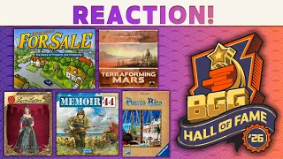 The BoardGameGeek Hall of Fame 2026 - REACTION!