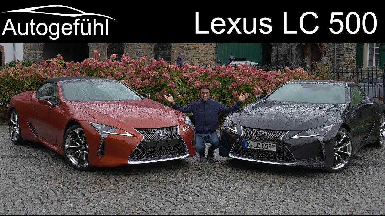 Lexus LC 500 5.0 l V8 FULL REVIEW Coupé vs Cabriolet 2021 new Convertible driving - Autogefühl