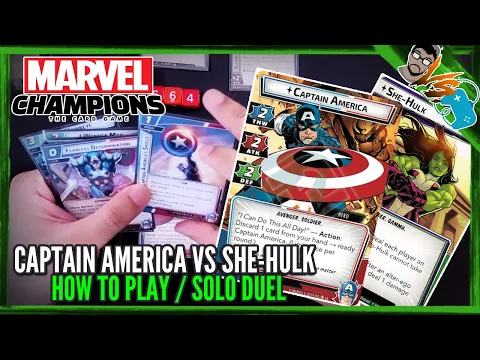 Marvel Champions How To Play & Full Playthrough | Captain America Vs She-Hulk | Table Time