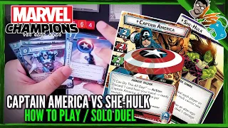 Marvel Champions How To Play & Full Playthrough | Captain America Vs She-Hulk | Table Time