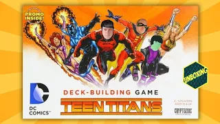 Unboxing Teen Titans A DC deck building game stand alone expansion