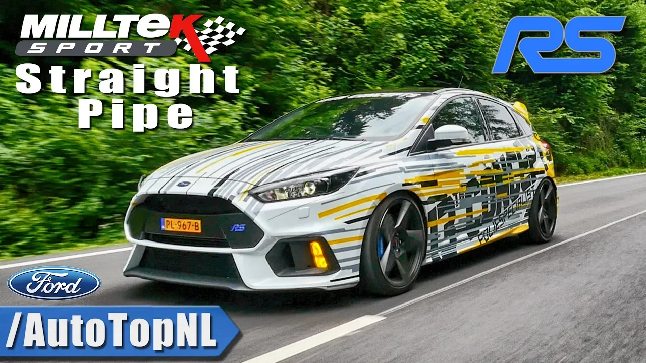 FORD FOCUS RS MK3 | DECAT STRAIGHT PIPE MILLTEK | EXHAUST SOUND DRIFT MODE & REVS by AutoTopNL