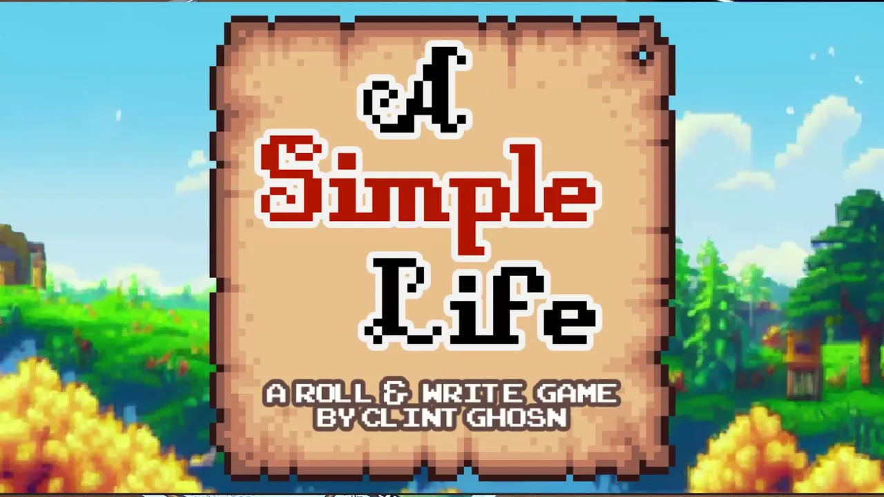 How to Play A Simple Life: A Stardew-Valley inspired Roll & Write Game for 1 to 2 Players