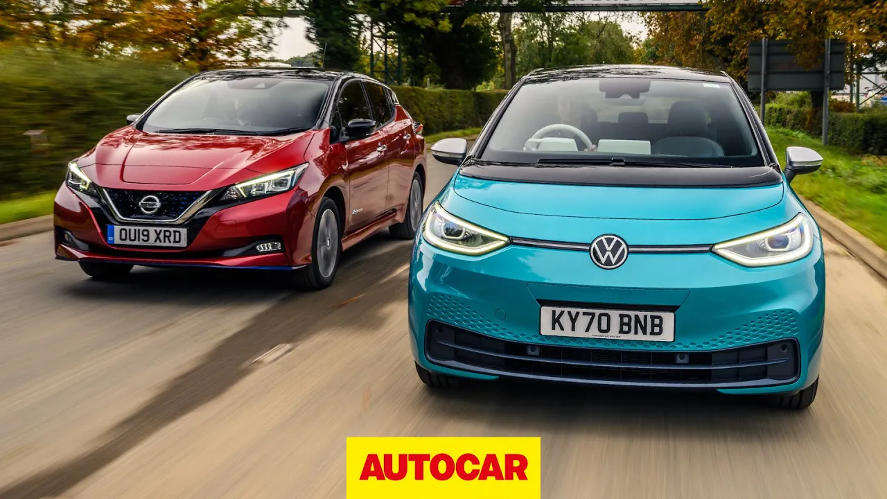 Volkswagen ID 3 v Nissan Leaf review | which is the best new EV? | Autocar