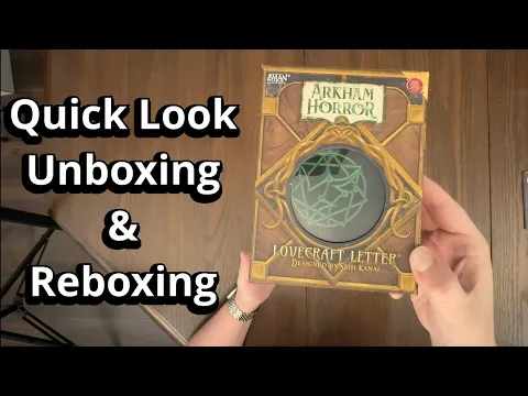 Arkham Horror: Lovecraft Letter - Quick Unboxing & Rebagging - What's in the Box?