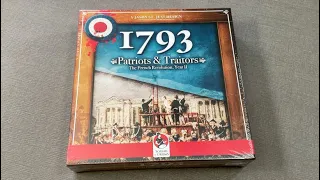 TDG: 1793: Patriots & Traitors + Expansion unboxing with Ray