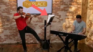 Violinist Kicks Over Music Stand On Live TV Playing Carol of the Bells